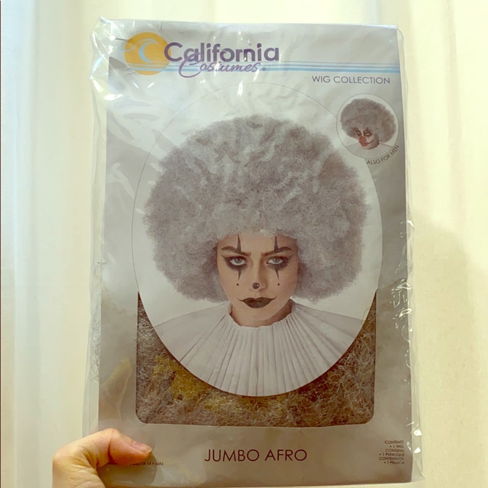 Silver Jumbo Afro Wig